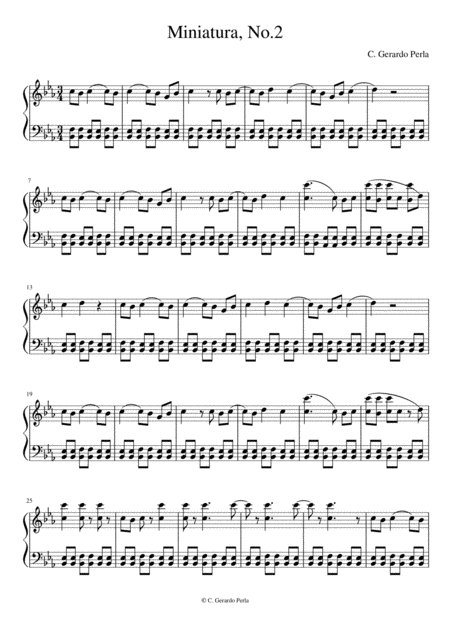 Free Sheet Music Miniatura No 2