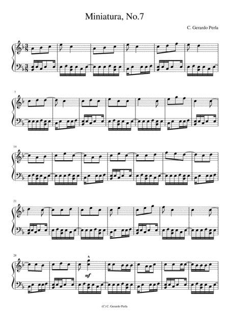 Miniatura No 7 Sheet Music