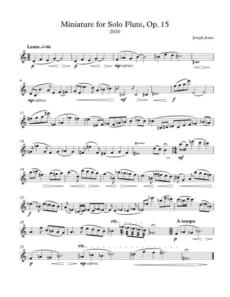 Free Sheet Music Miniature For Solo Flute Op 15