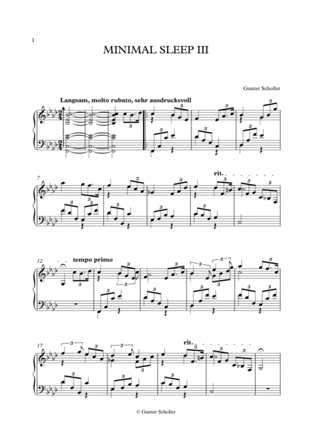 Minimal Sleep Iii Sheet Music