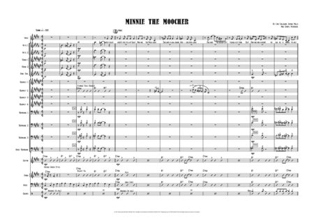 Minnie The Moocher Vocal With Big Band Key Of C M With Key Changes Sheet Music