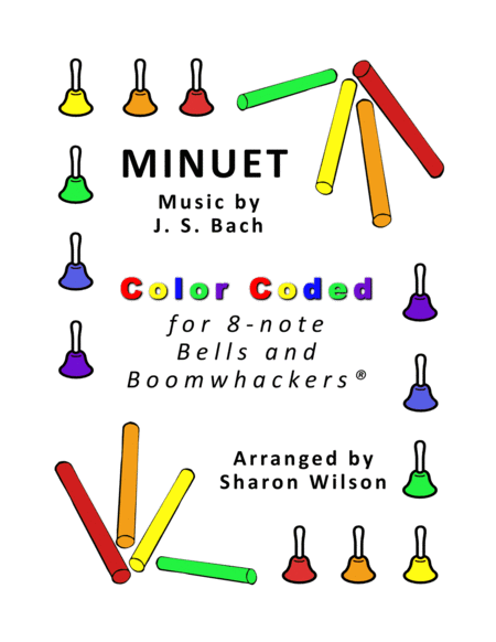 Minuet For 8 Note Bells And Boomwhackers With Color Coded Notes Sheet Music