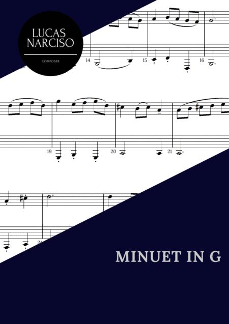 Free Sheet Music Minuet In G Flute Horn