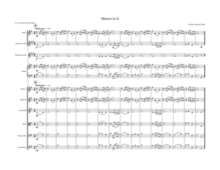 Minuet In G Js Bach Sheet Music