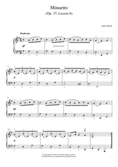 Minuetto Op 37 Lesson 8 Sheet Music