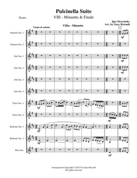 Minutette And Finale From Pulchinella Sheet Music