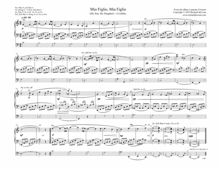 Free Sheet Music Mio Figlio Mia Figlia My Son My Daughter A Lullaby For Organ