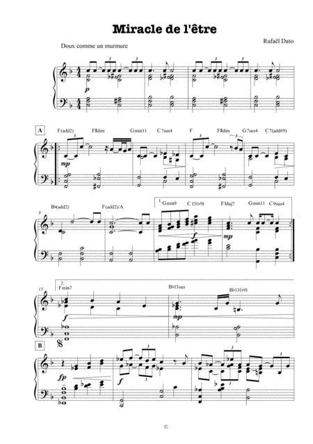 Free Sheet Music Miracle De L Tre