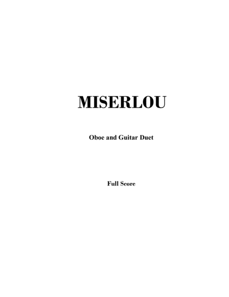 Miserlou Guitar And Oboe Or Any Other Treble C Instrument Sheet Music