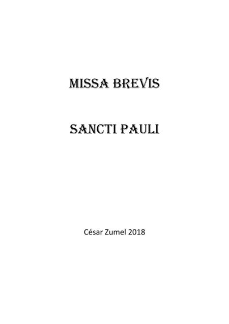 Free Sheet Music Missa Brevis Sancti Pauli