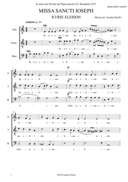 Free Sheet Music Missa Sancti Ioseph