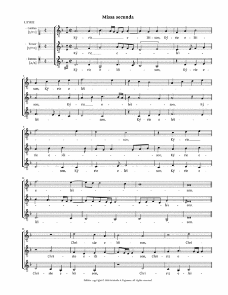 Free Sheet Music Missa Secunda A 3 Asola Ssa Or Ttb