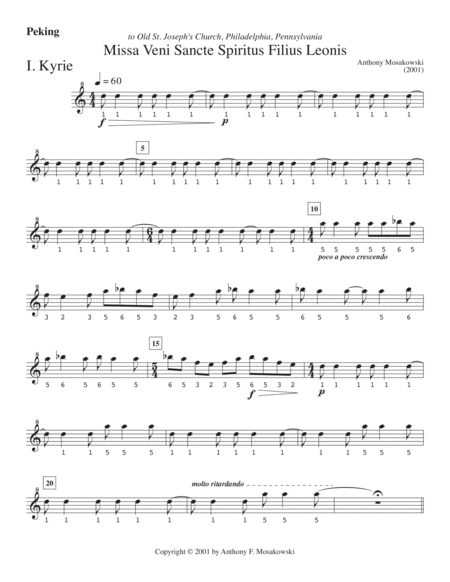 Missa Veni Sancte Spiritus Filius Leonis Parts Sheet Music