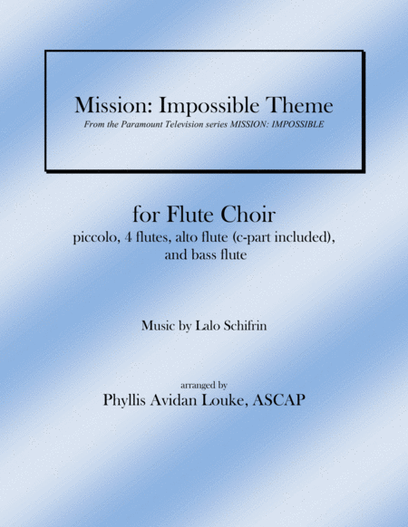 Free Sheet Music Mission Impossible Theme For Flute Choir