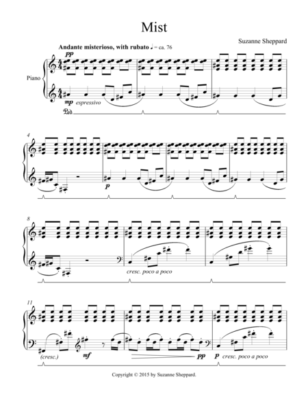 Free Sheet Music Mist