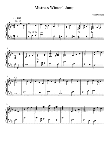 Free Sheet Music Mistress Winters Jump