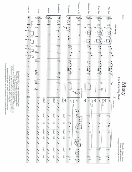 Misty For Jazz Combo Sheet Music