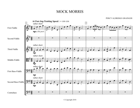 Free Sheet Music Mock Morris