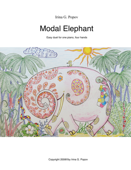 Free Sheet Music Modal Elephant