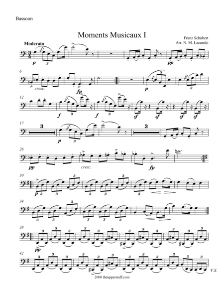 Moments Musicaux I Sheet Music