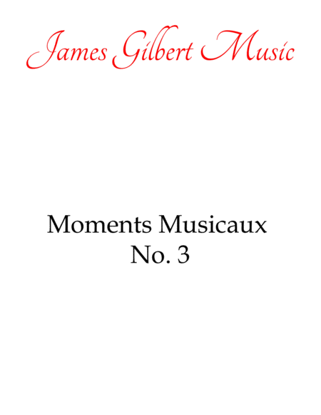 Free Sheet Music Moments Musicaux No 3