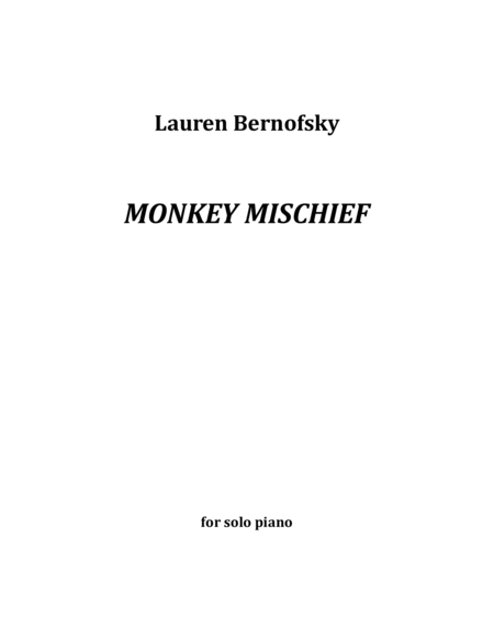 Monkey Mischief Sheet Music