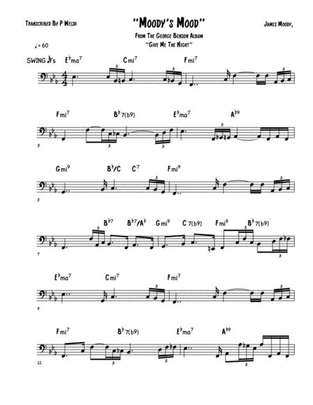 Moodys Mood Bass Guitar Sheet Music