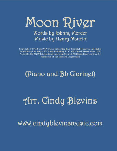 Moon River Arranged For Piano And Bb Clarinet Sheet Music