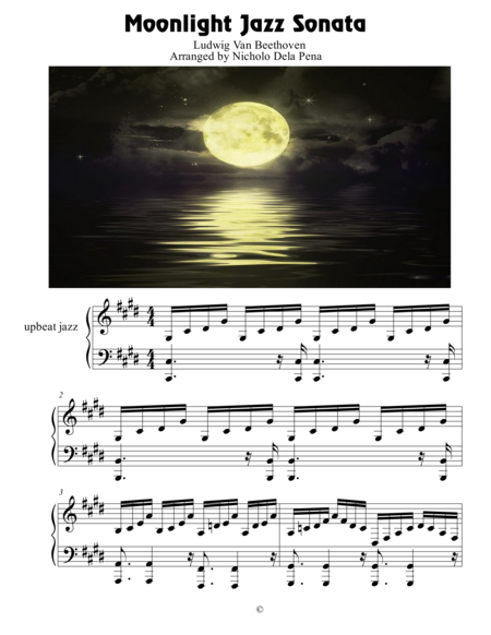 Free Sheet Music Moonlight Jazz Sonata