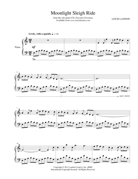 Moonlight Sleigh Ride Sheet Music