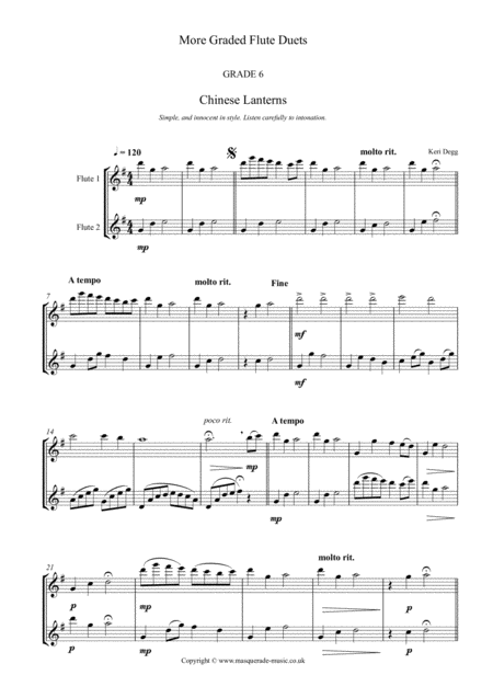 More Graded Flute Duets Intermediate To Advanced 24 Duets In Varying Styles Swing Ragtime Contemporary Comedy And More For 2 C Flutes Sheet Music