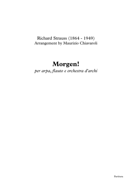 Free Sheet Music Morgen