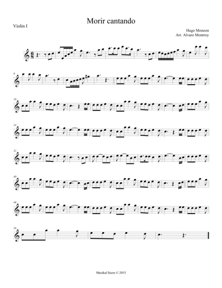 Free Sheet Music Morir Cantando