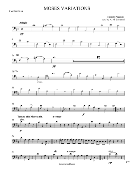 Moses Variations Sheet Music