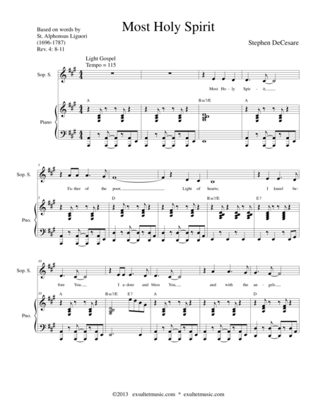 Most Holy Spirit Sheet Music