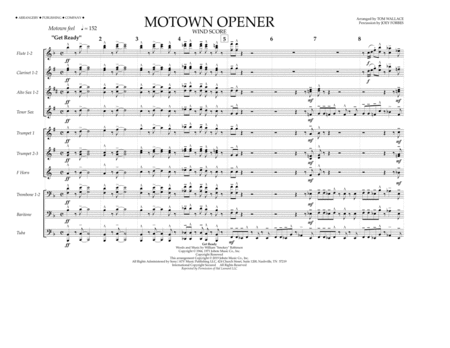 Free Sheet Music Motown Theme Show Opener Arr Tom Wallace Wind Score