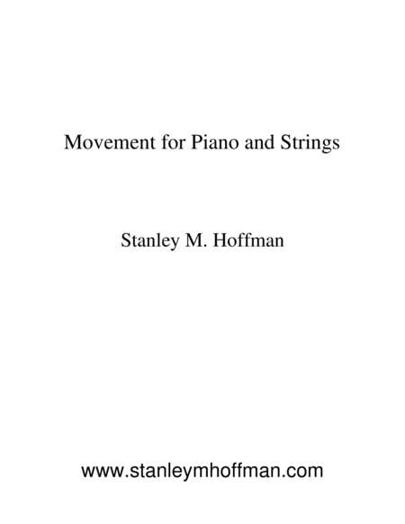 Movement For Strings And Piano Sheet Music