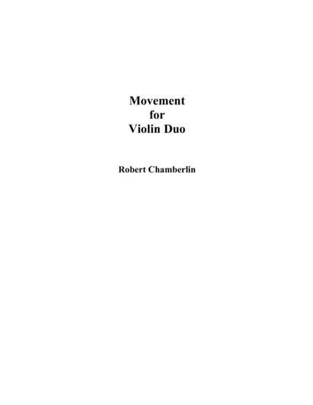 Free Sheet Music Movement For Violin Duo