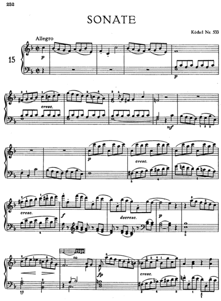 Mozart Piano Sonata No 15 In F Major K 533 K494 Full Original Complete Version Sheet Music