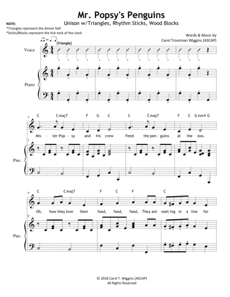 Free Sheet Music Mr Popsys Penguins