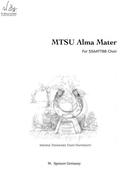 Free Sheet Music Mtsu Alma Mater Satb