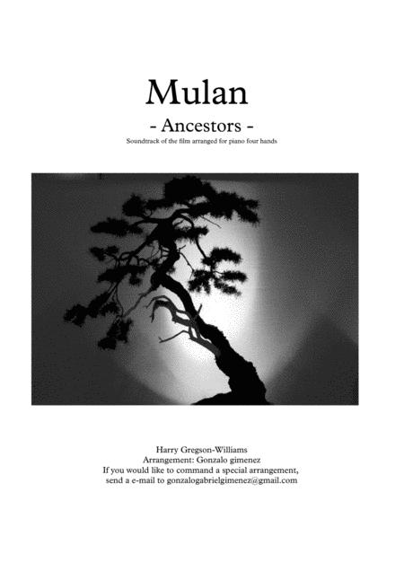 Mulan Ancestors From De Film Four Hands Arrangement Easy Sheet Music