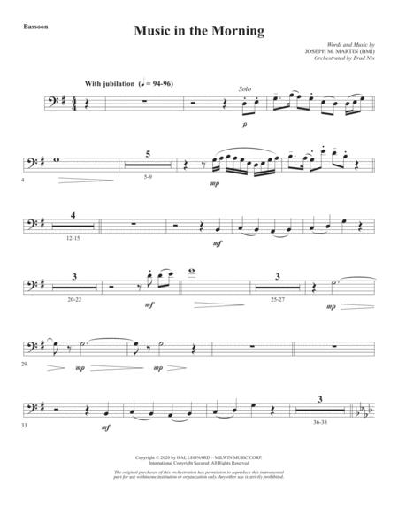 Free Sheet Music Music In The Morning Bassoon