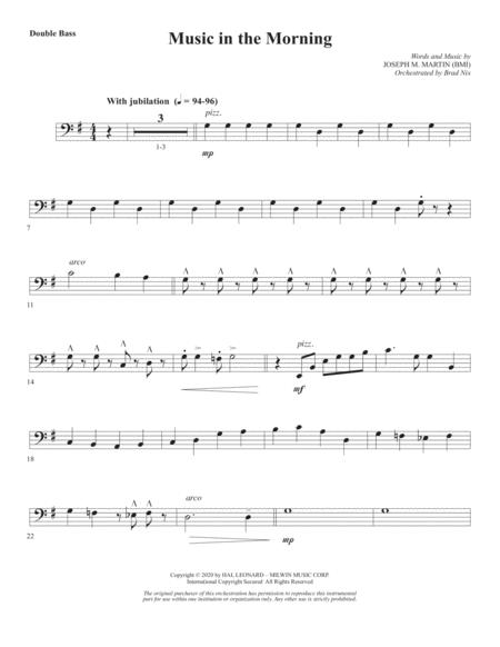 Free Sheet Music Music In The Morning Double Bass