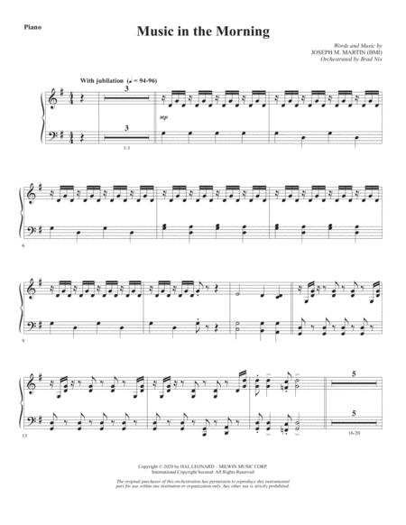 Free Sheet Music Music In The Morning Piano