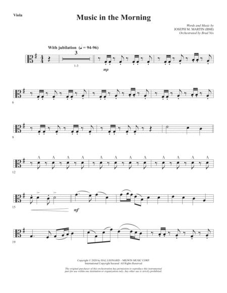 Music In The Morning Viola Sheet Music