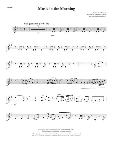 Free Sheet Music Music In The Morning Violin 2