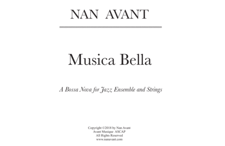 Free Sheet Music Musica Bella A Bossa Nova For Jazz Ensemble And Strings