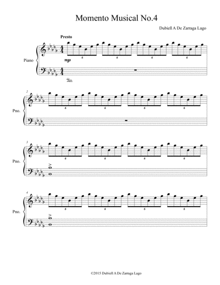 Free Sheet Music Musical Moment No 4