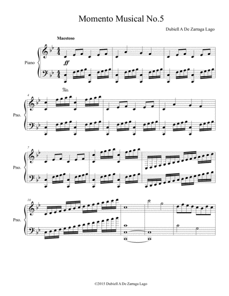 Free Sheet Music Musical Moment No 5